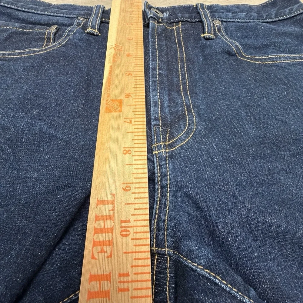 Flint & Tinder 365 Jeans Mens 31x33 Slim Blue White Oak Cone Denim Dark Wash